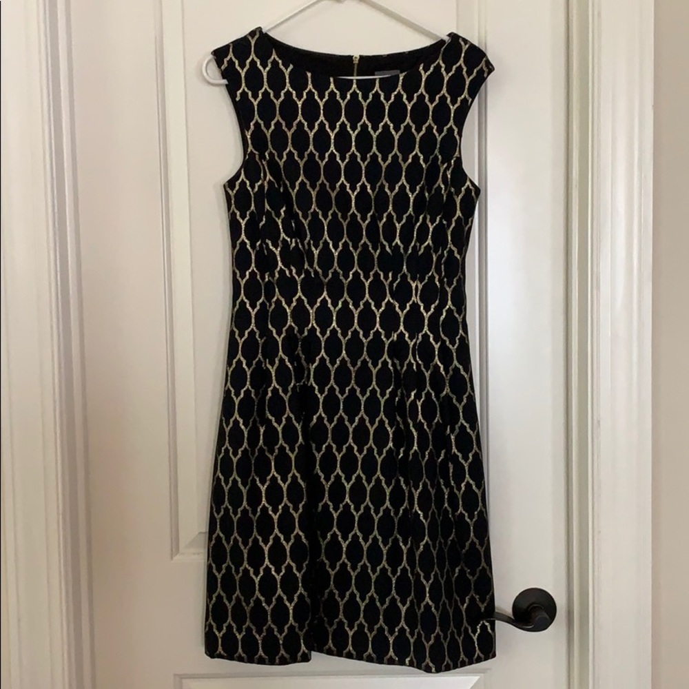 Vince Camuto black and gold dress